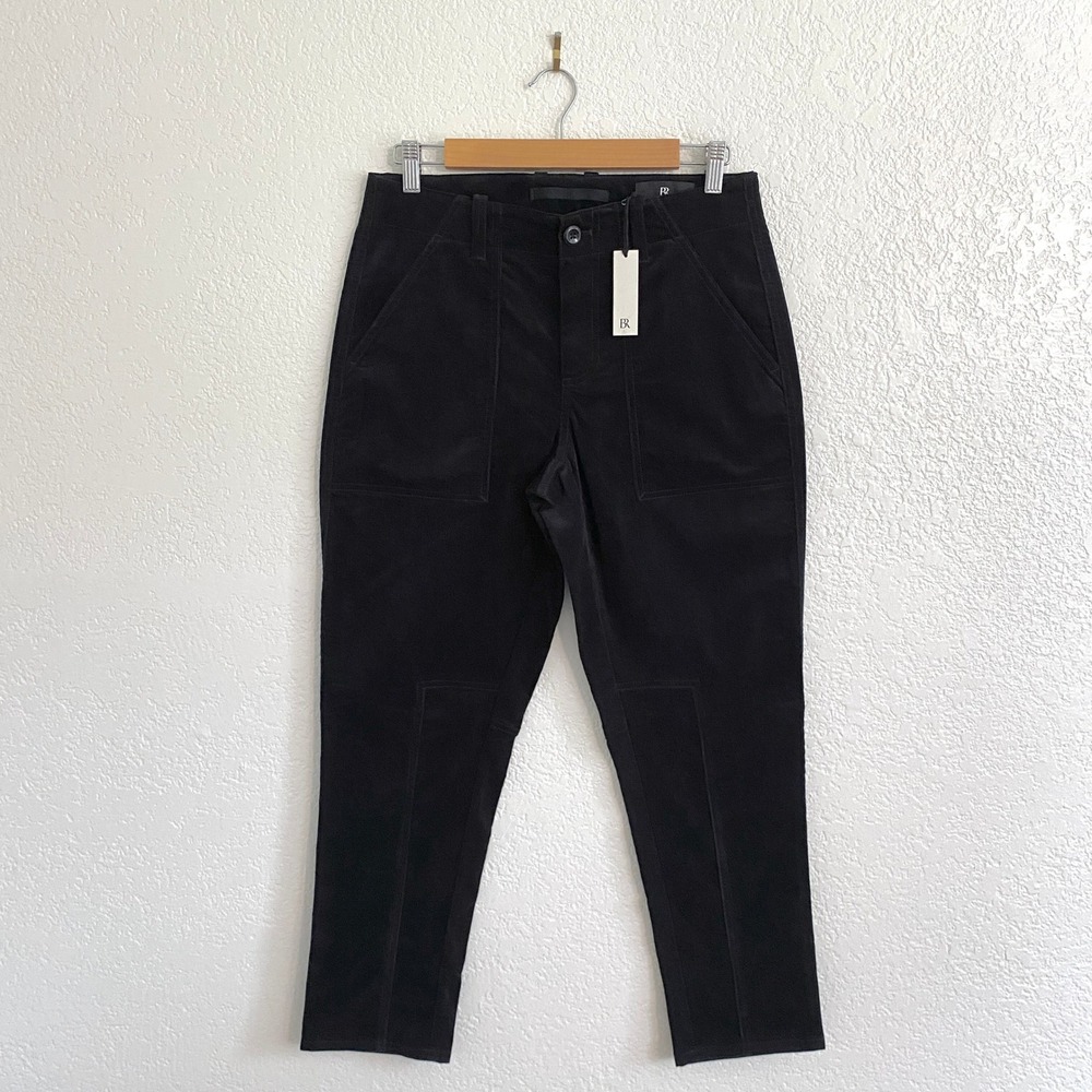 Banana Republic Black Corduroy Utility Carpenter Style Pants Mid‎ Rise Womens 6